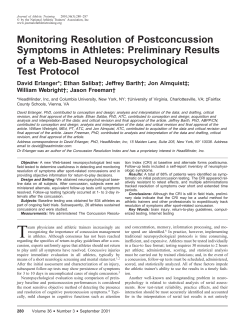 Monitoring Resolution of Postconcussion Symptoms in