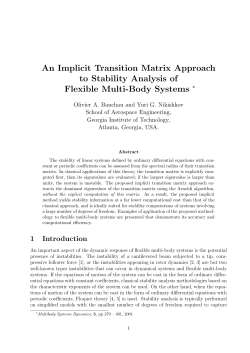 An Implicit Transition Matrix Approach to Stability Analysis