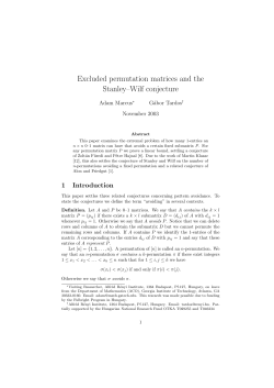 Excluded permutation matrices and the Stanley–Wilf conjecture