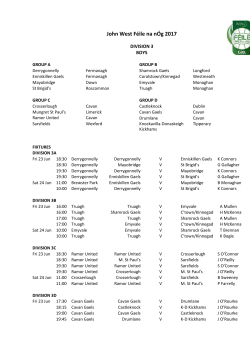Division 3 Groups Venues and Fixtures here