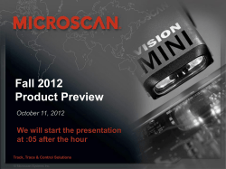 Fall 2012 Product Preview