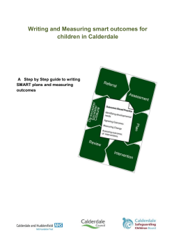 Step by Step guide to writing SMART plans and measuring outcomes