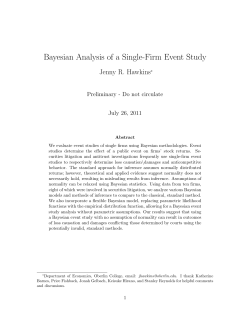 Bayesian Analysis of a Single-Firm Event Study