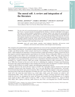 The moral self - Terry - University of Georgia