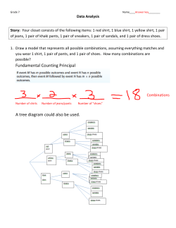 Fundamental Counting Principal A tree diagram could also be used.