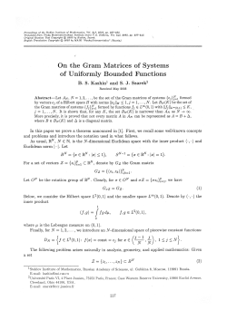 On the Gram Matrices of Systems of Uniformly Bounded Functions