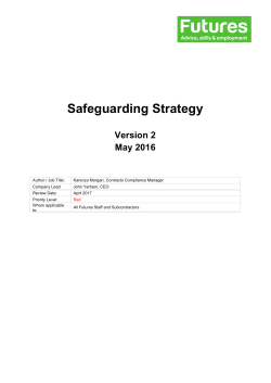 Futures Safeguarding Strategy - Futures Advice, Skills and