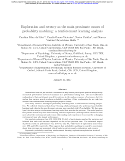 Exploration and recency as the main proximate causes of probability