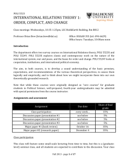 international relations theory 1: order, conflict
