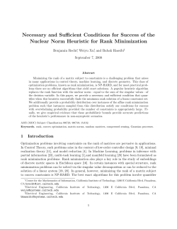 Necessary and Sufficient Conditions for Success of the Nuclear