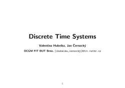 Discrete Time Systems