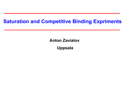 Saturation and competitive binding experiments