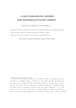 a fast subsampling method for nonlinear dynamic models