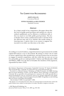 Tax competition revisited