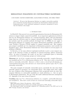 Riemannian foliations on contractible manifolds.
