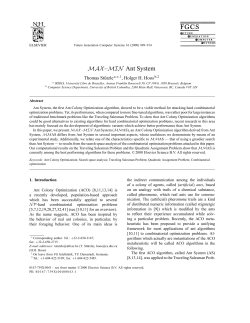 MAX&ndash;MIN Ant System - Algorithms and Complexity