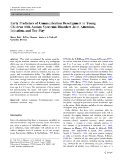 Early Predictors of Communication Development in Young Children
