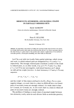 SHORTCUTS, DIVERSIONS, AND MAXIMAL