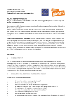 Cultural Heritage-makers competition