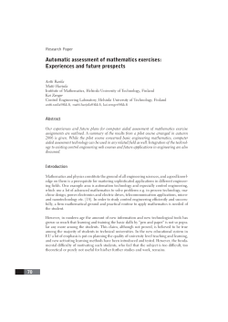 Automatic assessment of mathematics exercises