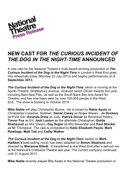 new cast for the curious incident of the dog in the night