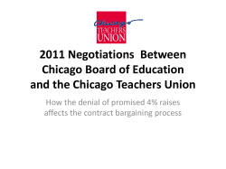2011 Negotiations Between Chicago Board of Education and the