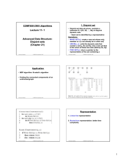 Disjoint sets - The University of Sydney