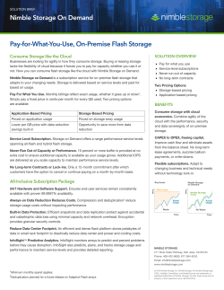 Nimble Storage On Demand Pay-for-What-You-Use, On