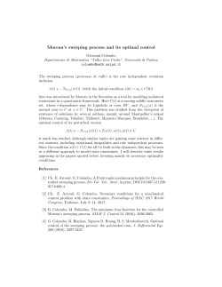 Moreau`s sweeping process and its optimal control - Events