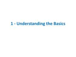 1 - Understanding the basics