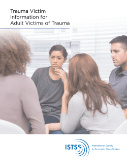 Trauma Victim Information for Adult Victims of Trauma