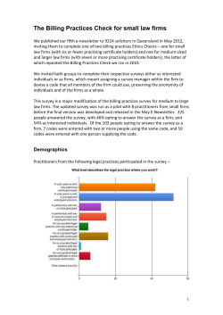 Billing practices report for small law firms 2012