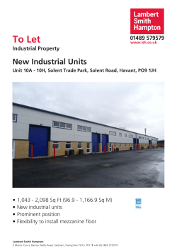 To Let,Unit 10A - 10H, Solent Trade Park, Solent Road, Havant, PO9