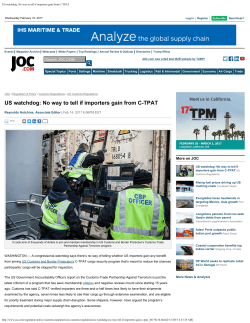 US watchdog: No way to tell if importers gain from C-TPAT