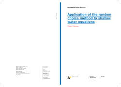 Application of the random choice method to shallow water