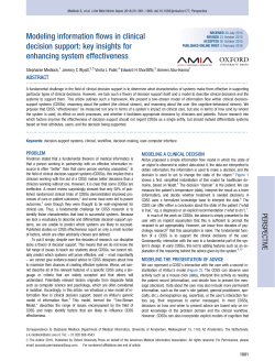Modeling information flows in clinical decision