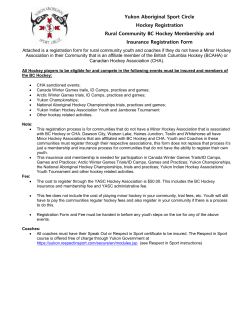 Yukon Aboriginal Sport Circle - Yukon Indian Hockey Association