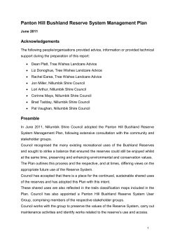 Panton Hill Bushland Reserves System Management Plan (word)