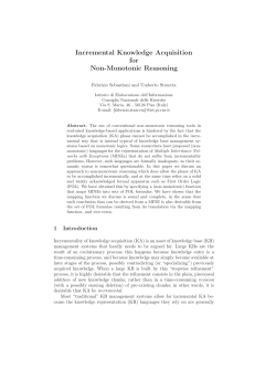 Incremental Knowledge Acquisition for Non