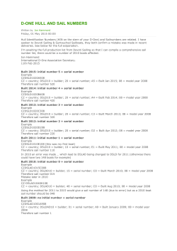 Hull and sail numbers - Devoti D