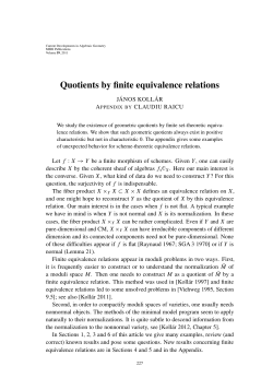 Quotients by finite equivalence relations - Library