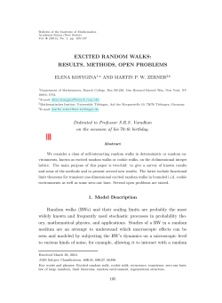 EXCITED RANDOM WALKS: RESULTS, METHODS, OPEN