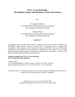 Marshallian Surplus and Mandatory Water Restrictions