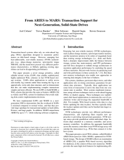 From ARIES to MARS: Transaction Support for Next