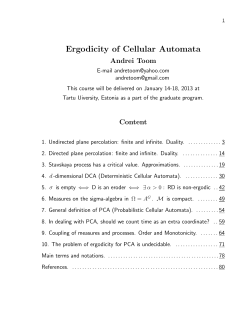 Ergodicity of Cellular Automata
