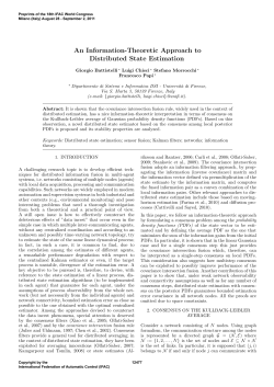 An Information-Theoretic Approach to Distributed State Estimation