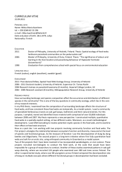 CURRICULUM VITAE