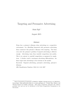 Targeting and Persuasive Advertising