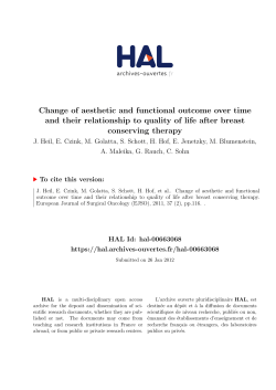 Change of aesthetic and functional outcome over time and