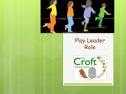 GIS Playground Leaders - The Croft Primary School